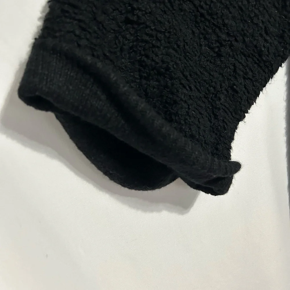 Wildfox White Label Varsity Slouchy Letterman Cardigan RARE sz Large Black - Picture 5 of 9